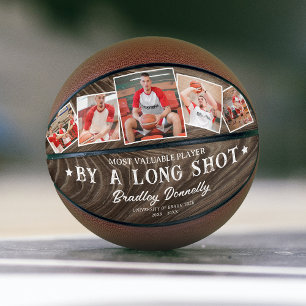 Funny Rustic “MVP by a Long Shot” Photo Basketball
