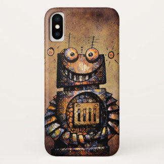 Funny Rusty Steampunk Robot iPhone X Case