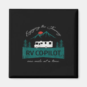 Funny Rv Co-pilot Motorhome Camping  Magnet