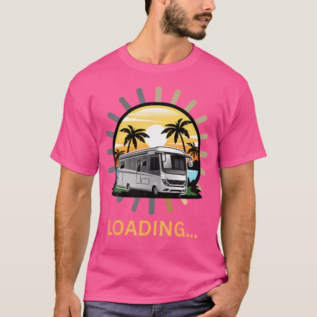 Funny Rv Motorhome Camping Loading Symbol T-Shirt (Front)