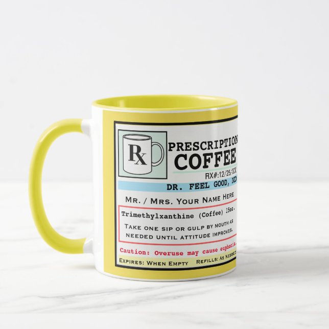 Funny RX Coffee Mug (Left)