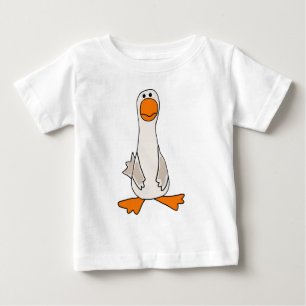 Funny Sad Goose Cartoon Baby T-Shirt