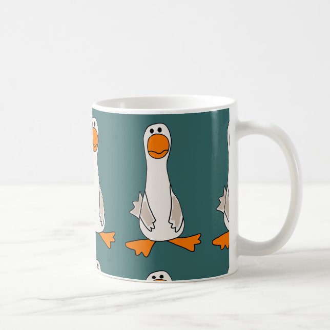 Funny Sad Goose Cartoon Coffee Mug (Right)