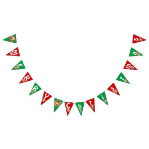 Funny Safari animals Hippo Santa Christmas Costume Bunting