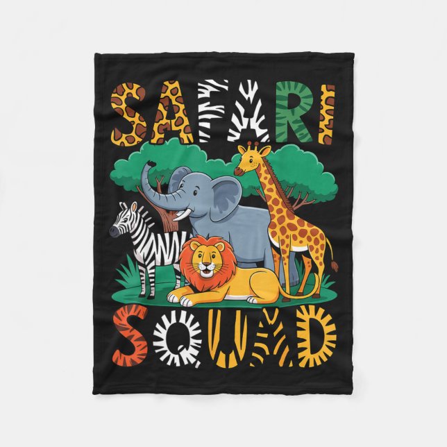 Funny Safari Costume For Kids Men Women Africa Saf Fleece Blanket (Front)