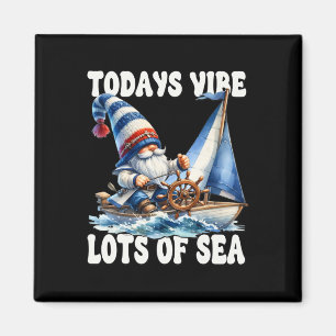 Funny Sailing Gnome Boat Captain For Sailor And Se Magnet