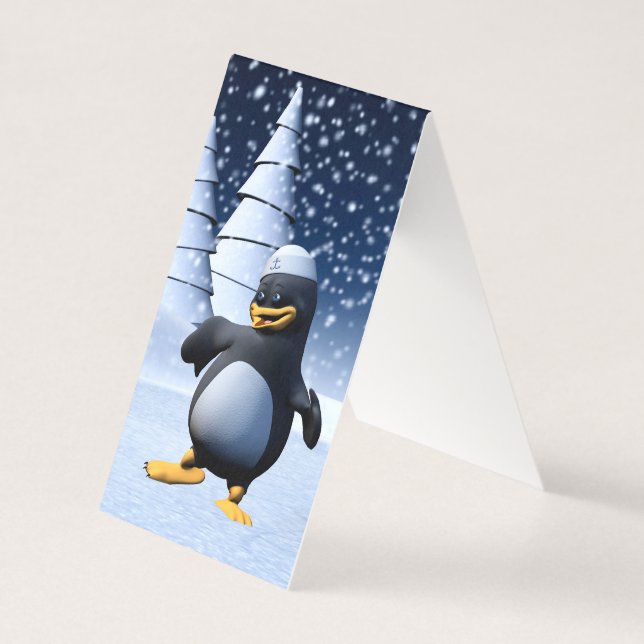 Funny Sailor Penguin Dancing (Front)