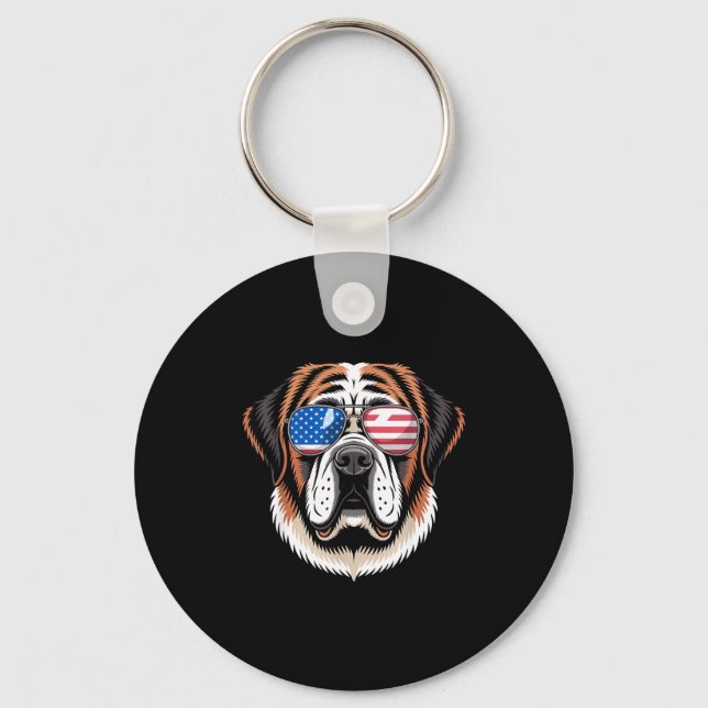 Funny Saint Bernard Costume For Men Women St Berna Key Ring (Front)