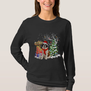 Funny Saint Bernard Santa Christmas Dog Lover Cute T-Shirt