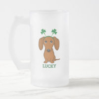 Funny Saint Patrick's Day Dog Shamrocks Custom
