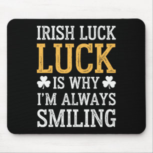 Funny Saint Patricks Day Irish Pride Shamrock Luck Mouse Mat