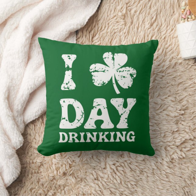 Funny Saint Patricks Day Party St Pats Funny Drink Cushion (Blanket)