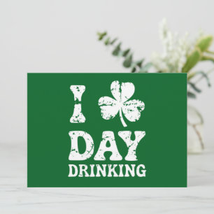 Funny Saint Patricks Day Party St Pats Funny Drink Invitation