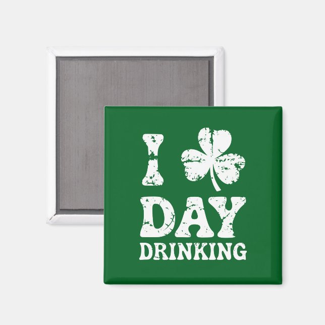 Funny Saint Patricks Day Party St Pats Funny Drink Magnet (Front/Back)