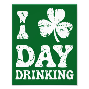Funny Saint Patricks Day Party St Pats Funny Drink Photo Print