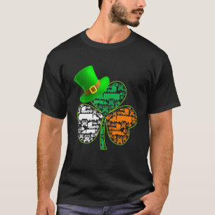 Funny Saint Patrick's Day Trucker Shamrock Hat Iri T-Shirt