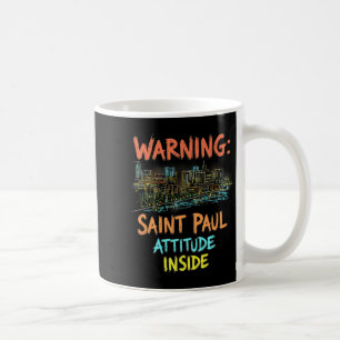 Funny Saint Paul Minnesota Night Skyline Vintage P Coffee Mug