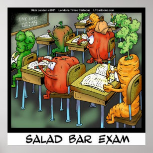 Funny Salad Bar Exam Poster