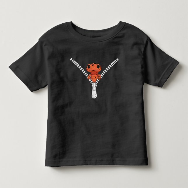 Funny Salamander Peek T-Shirt (Front)