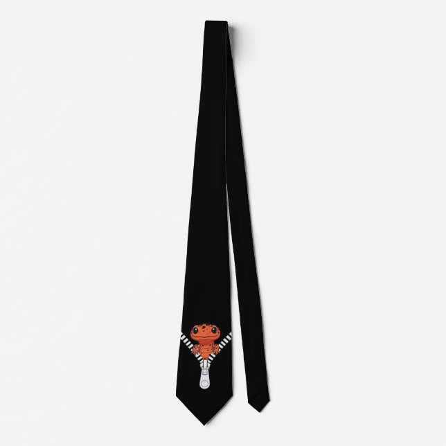 Funny Salamander Peek Tie (Front)