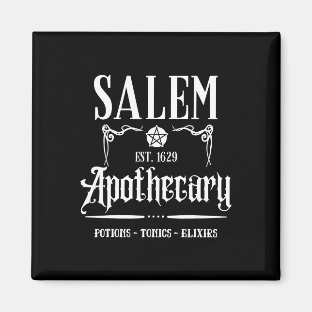 Funny Salem Witch Machusetts Apothecary Halloween  Magnet (Front)