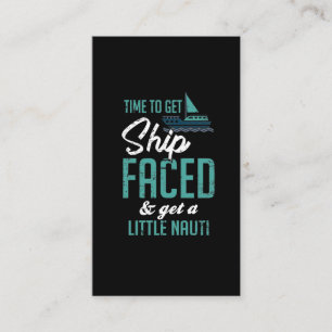 Funny Saling Nautic Humour for Naughty Boat Lover Business Card