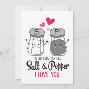 Funny Salt and Pepper Card, Funny Valentine's Day Holiday Card