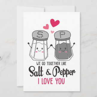 Funny Salt and Pepper Card, Funny Valentine's Day Holiday Card