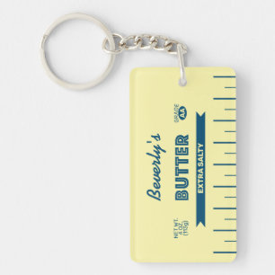 Funny Salty Custom Butter Stick Acrylic Key Ring