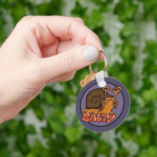 Funny "Salty" Snail Emote Key Ring