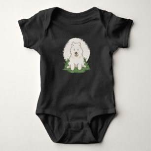 Funny Samoyed Dog Baby Bodysuit
