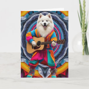 Funny Samoyed Rock Star Card