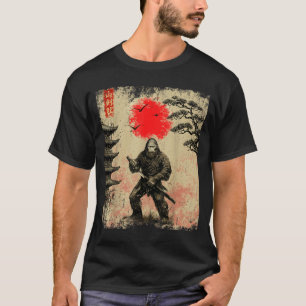 Funny Samurai Bigfoot Japanese Art Graphic Tee Ani