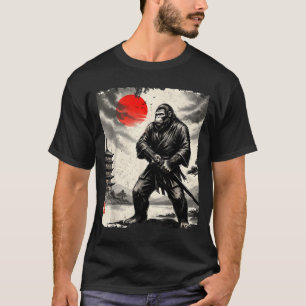 Funny Samurai Bigfoot Japanese Art Graphic Tee Ani