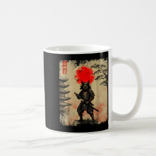 Funny Samurai Cat Japanese Art Graphic Tee Anime G Coffee Mug