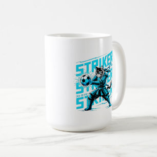 Funny Samurai Cat Soccer - Gift for cat Lovers Coffee Mug