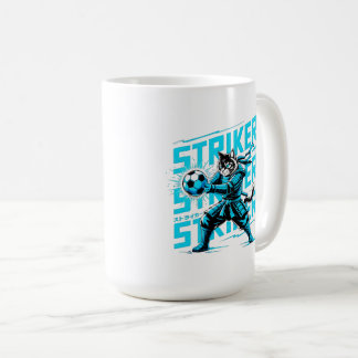 Funny Samurai Cat Soccer - Gift for cat Lovers Coffee Mug