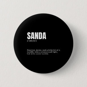 Funny Sanda Enthusiasts' Humorous Definition Defin 6 Cm Round Badge
