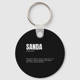 Funny Sanda Enthusiasts' Humorous Definition Defin Key Ring