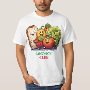 Funny SANDWICH CLUB with cute vegetables T-Shirt