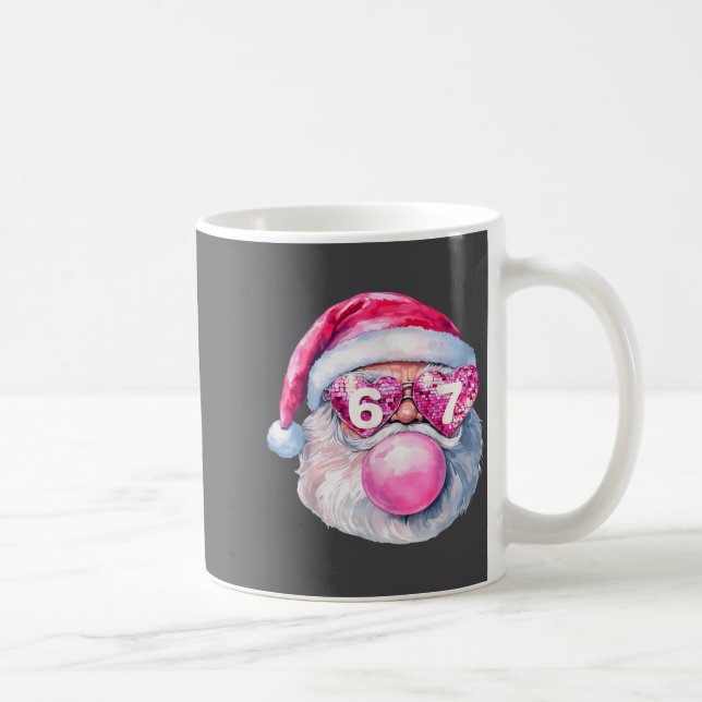 Funny Santa 67 Bubblegum Nk Christmas Six Seven Me Coffee Mug (Right)