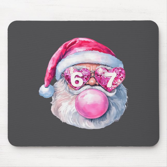 Funny Santa 67 Bubblegum Nk Christmas Six Seven Me Mouse Mat (Front)