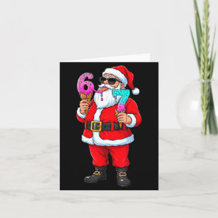 Funny Santa 67 Ice Cream Christmas Drip Xmas Teens Card
