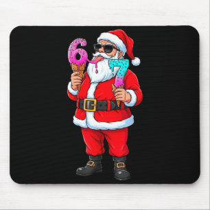Funny Santa 67 Ice Cream Christmas Drip Xmas Teens Mouse Mat