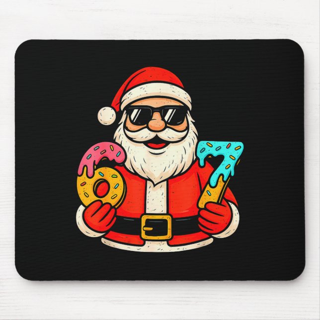 Funny Santa 67 Ice Cream Drip Christmas Xmas Teens Mouse Mat (Front)