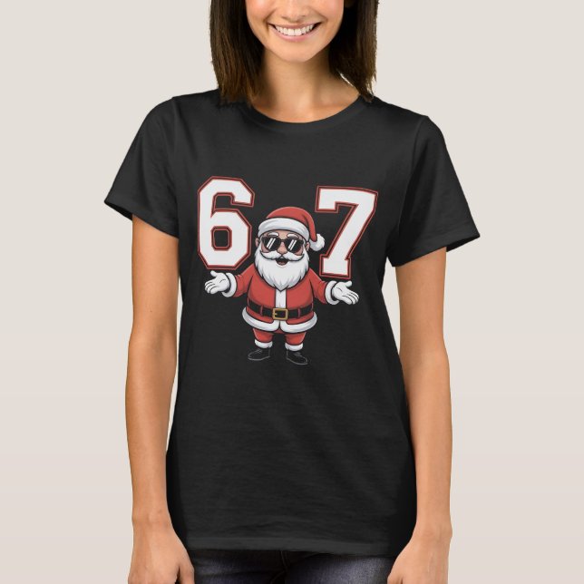 Funny Santa 67th Birthday Christmas Shirt for Men  (Front)