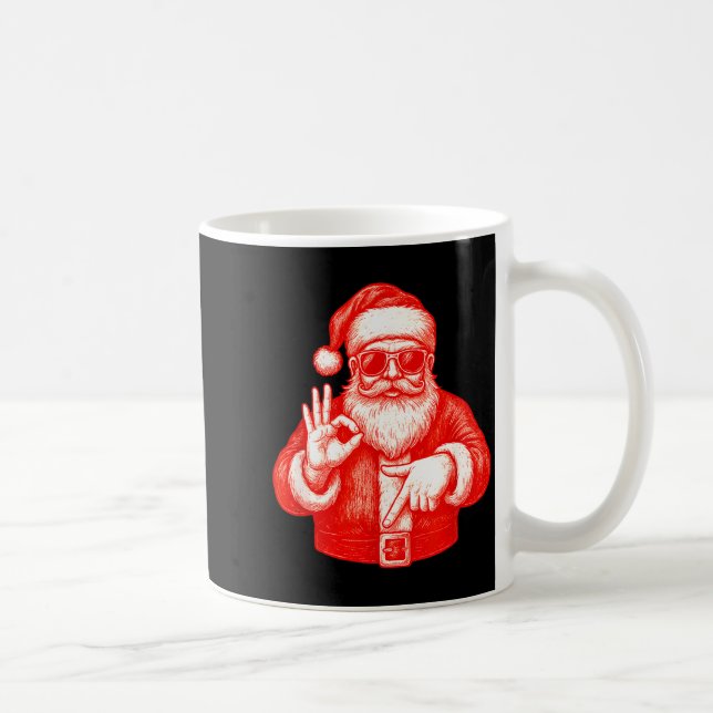 Funny Santa 6 7 Meme Design _ Christmas Math Humor Coffee Mug (Right)