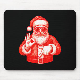 Funny Santa 6 7 Meme Design _ Christmas Math Humor Mouse Mat