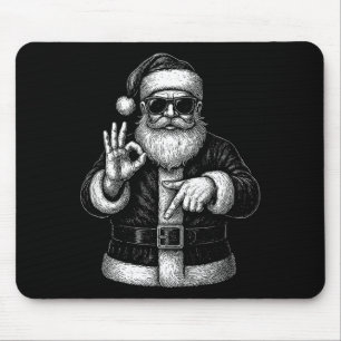 Funny Santa 6 7 Meme Design _ Christmas Math Humor Mouse Mat