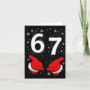 Funny Santa 6 7 Meme Six Seven Christmas 67 Italia Card